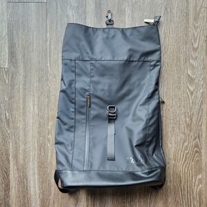 IZOD Black Roll Top Backpack Bag Unisex Laptop Travel School